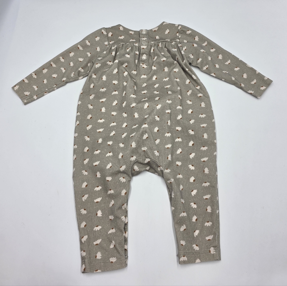 Viverano Organics baby girl floral wrap neck jumpsuit size 3-6 months - Picture 4 of 4
